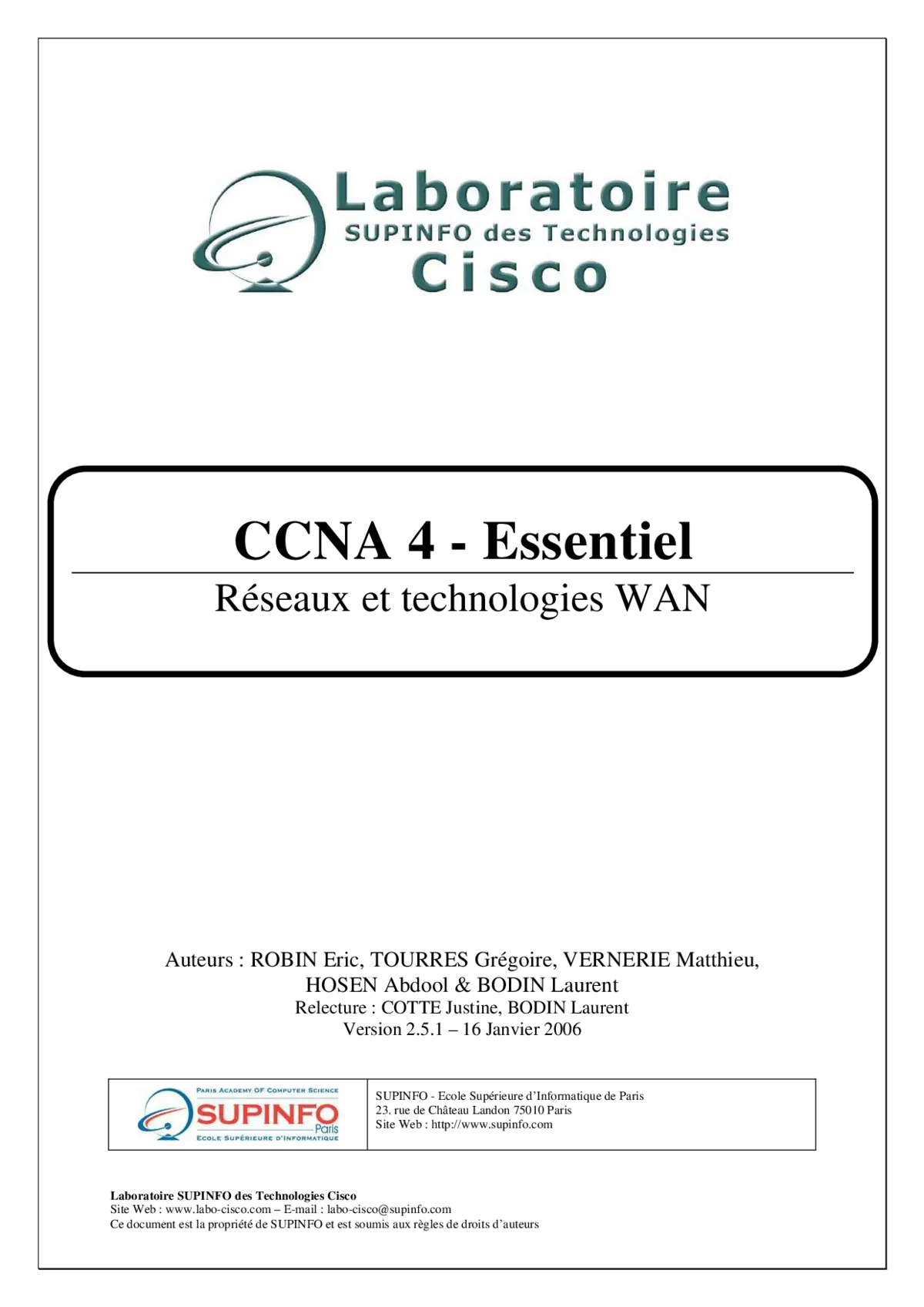 CCNA Module 4 - Maîtriser les réseaux étendus (WAN