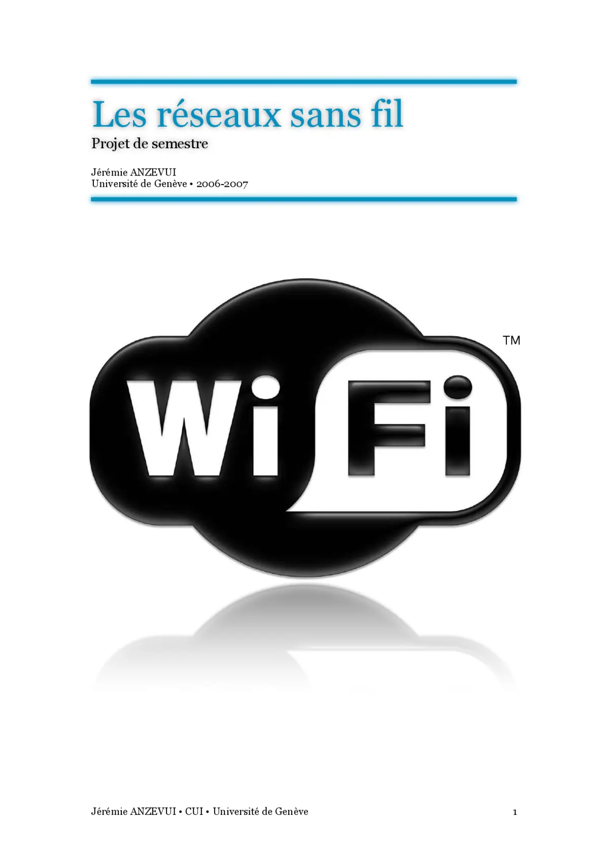 Réseaux Wi-Fi: Technologies et Sécurisation