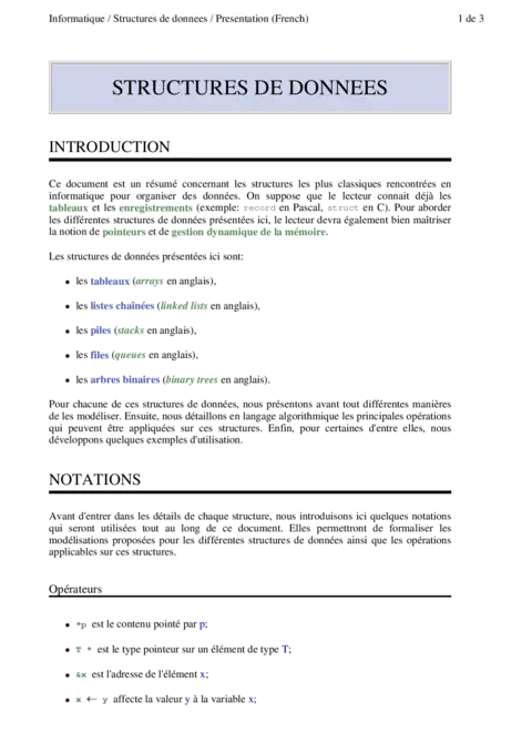 Structures de données