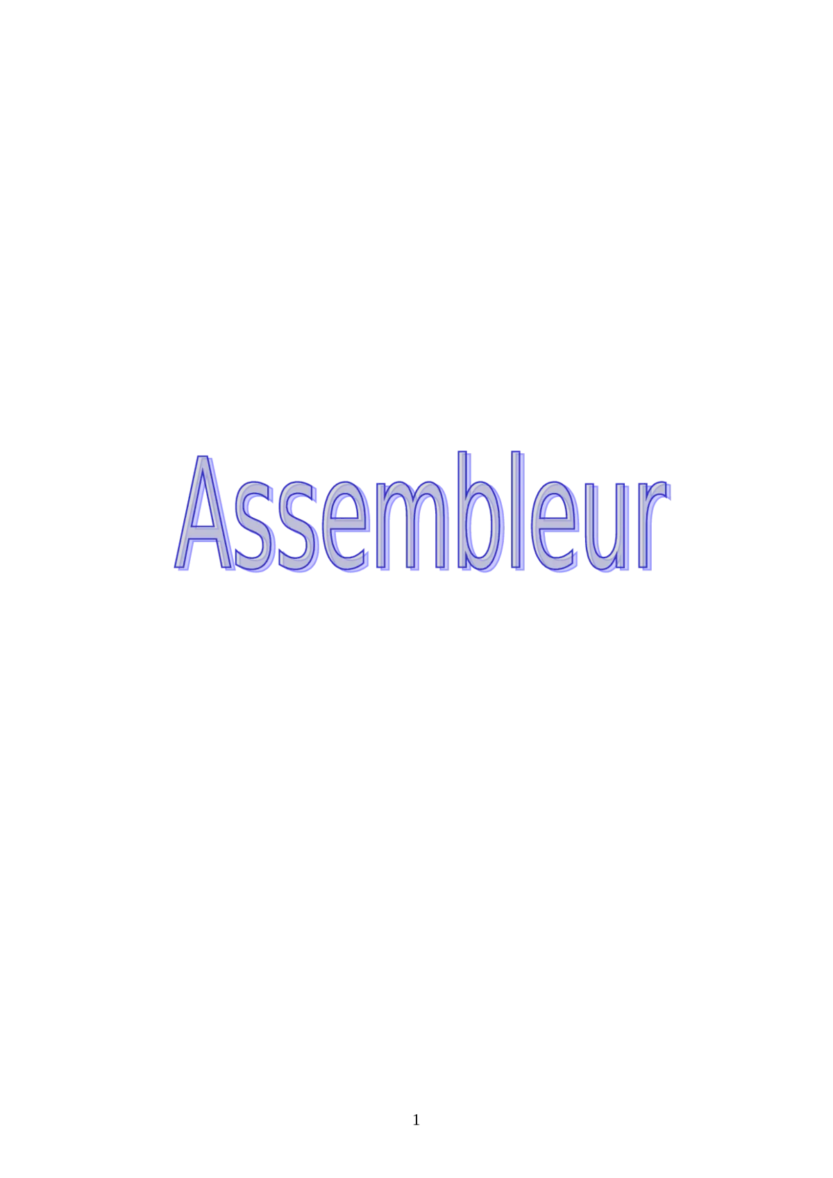 Assembleur Intel - Maîtriser la Programmation Bas Niveau
