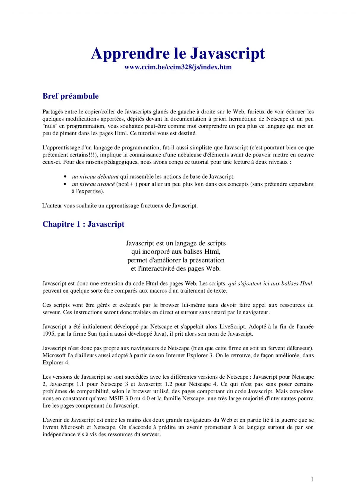 JavaScript - Maîtriser les bases de la programmation