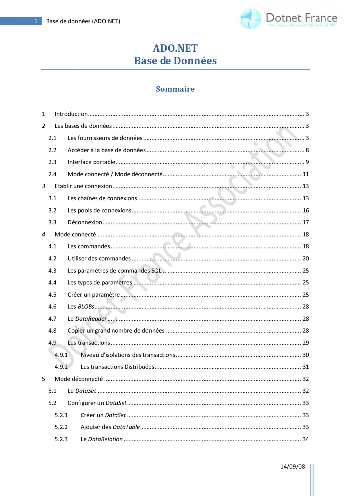 ADO.NET - Maîtriser la Gestion des Bases de Données