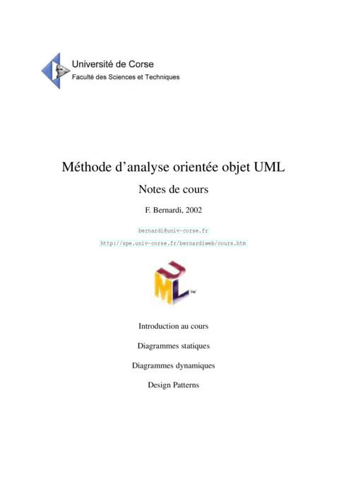 Méthode d'analyse orientée objet UML