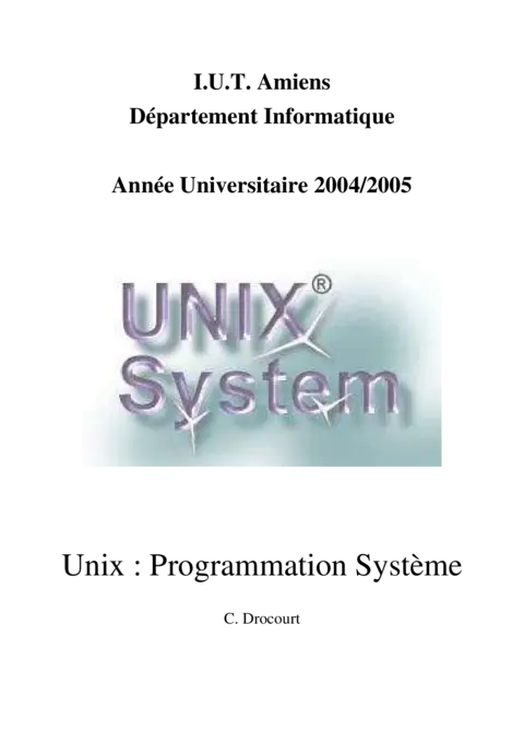 Programmation Système unix