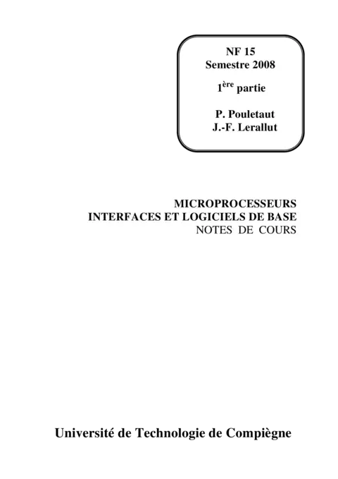 Introduction aux microcontrôleurs