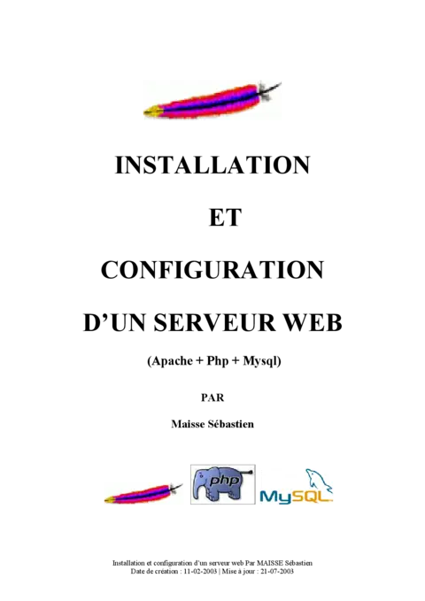 Installation serveur web