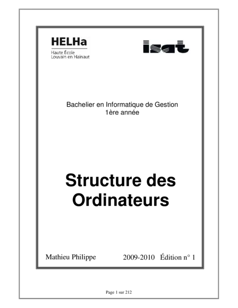 Structure des ordinateurs