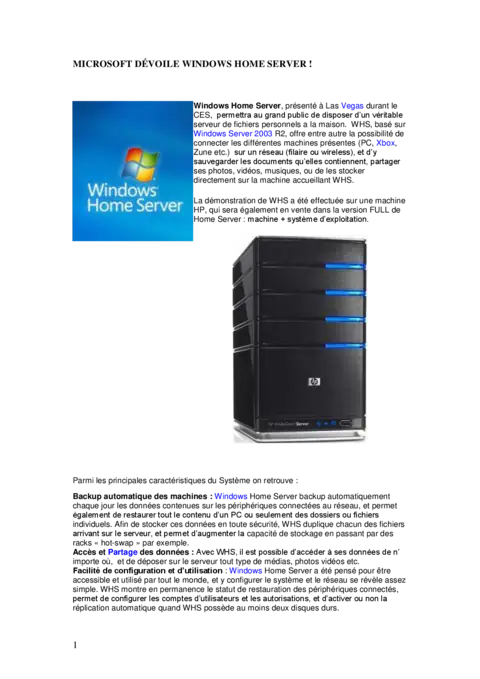 Windows Home Server
