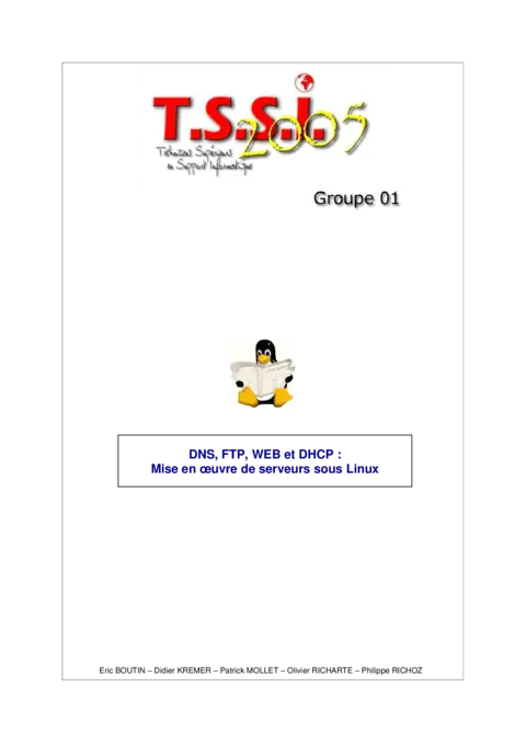DNS FTP WEB DHCP sous linux