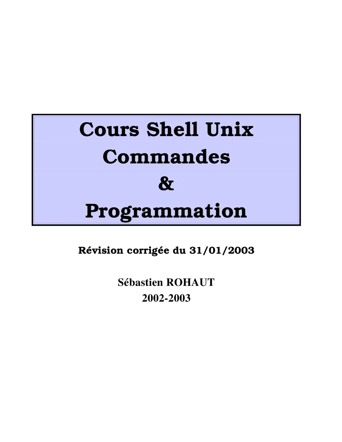 Shell Unix - Maîtriser les commandes essentielles