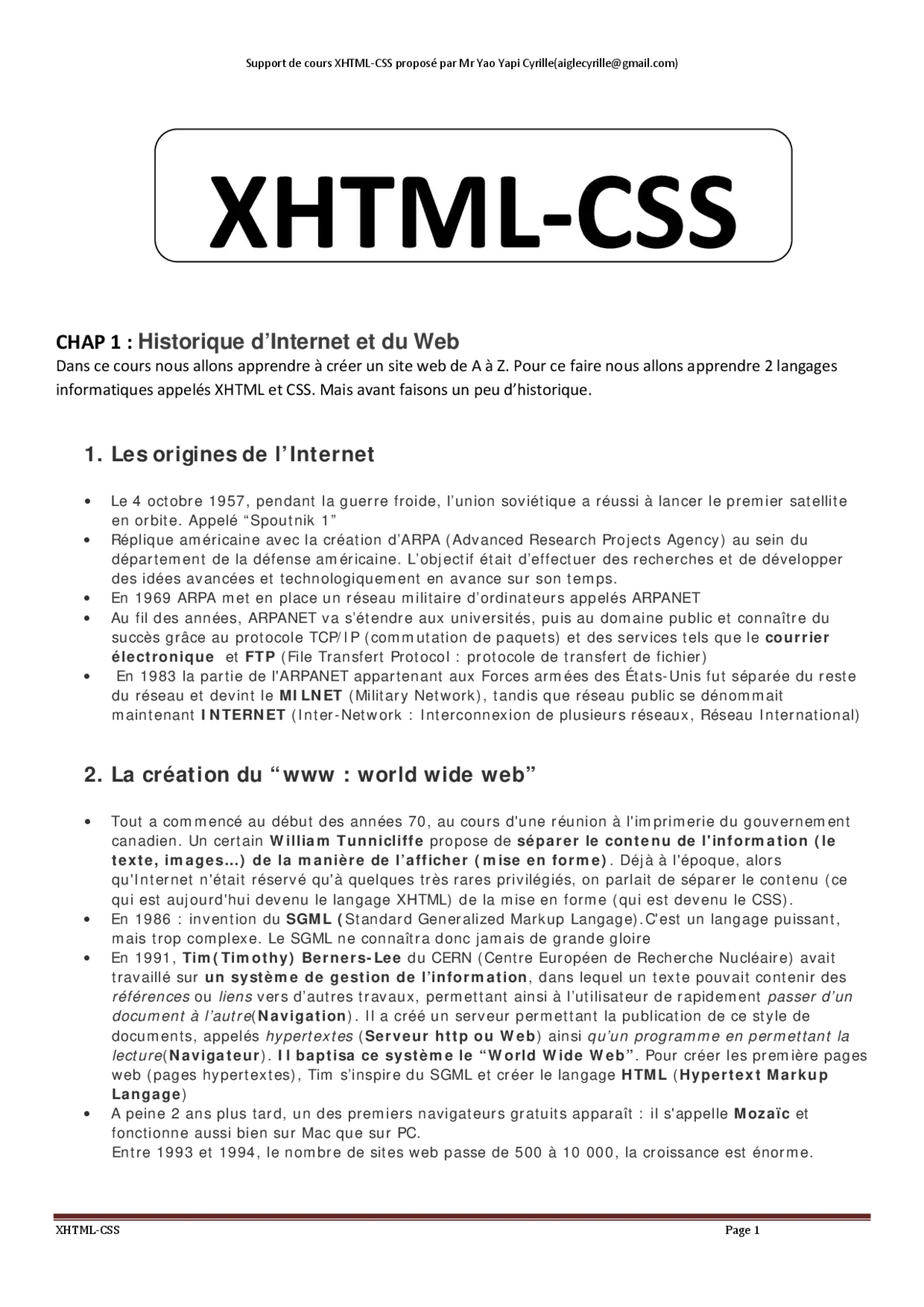 XHTML et CSS - Maîtriser les bases du développement web
