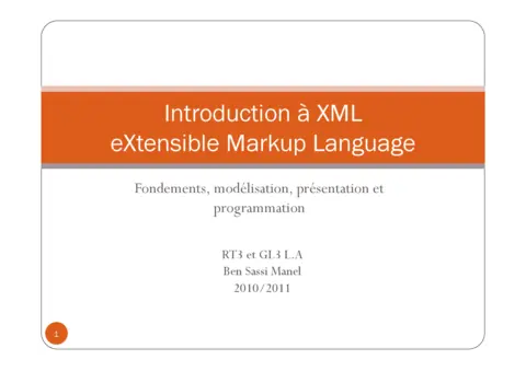 Introduction à XML