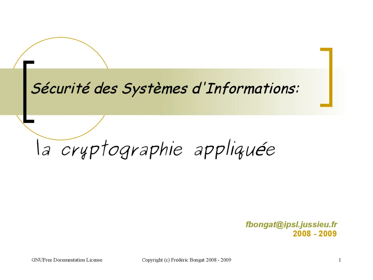 Cryptographie appliquée - Maîtriser les protocoles sécurisés