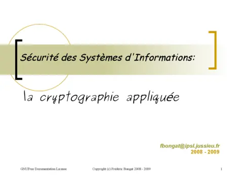 Cryptographie appliquée