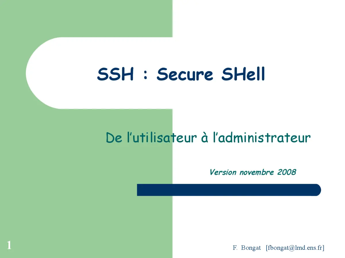 SSH - Maîtriser les connexions sécurisées à distance