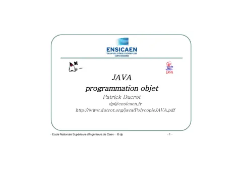 Java programmation objet