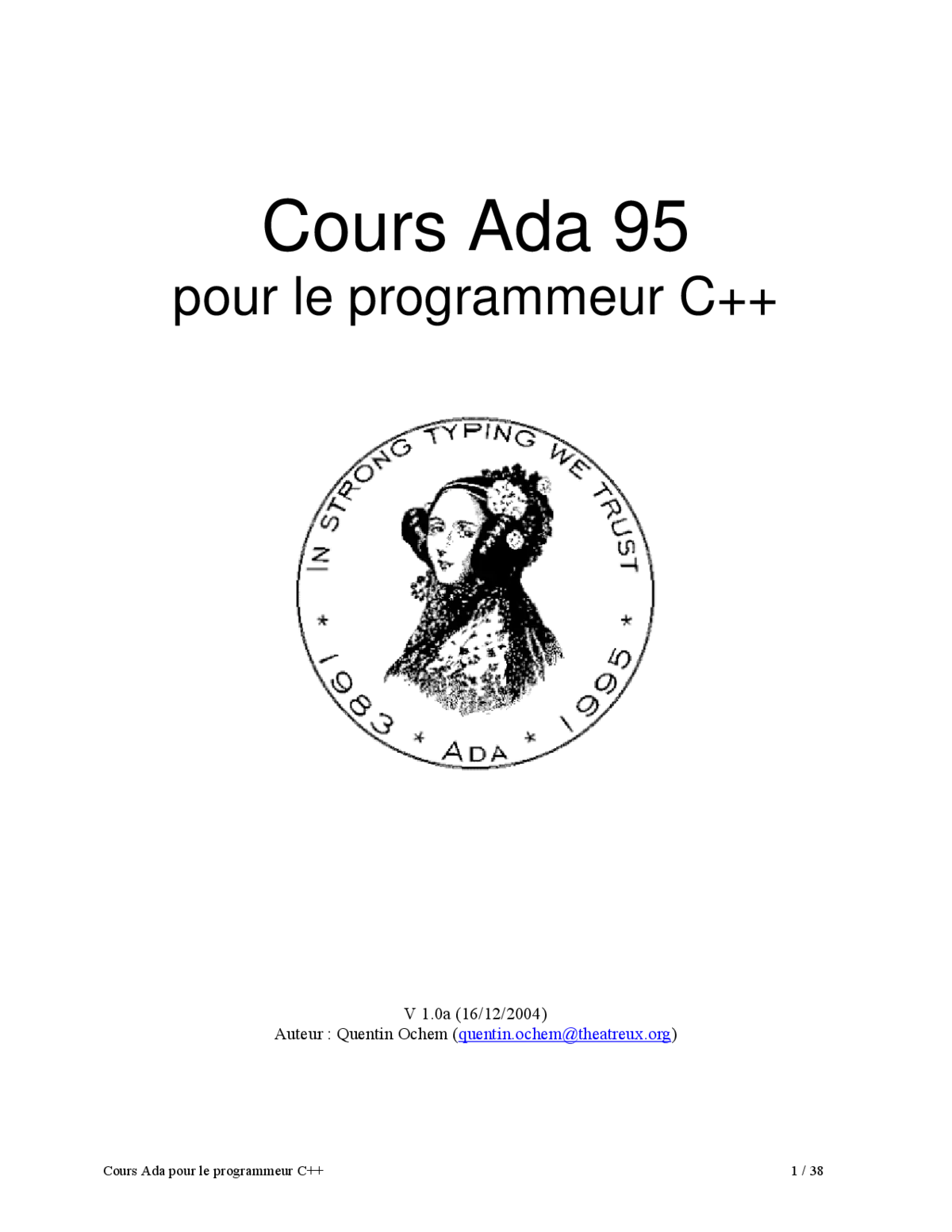 Ada 95 - Maîtriser les bases de la programmation structurée