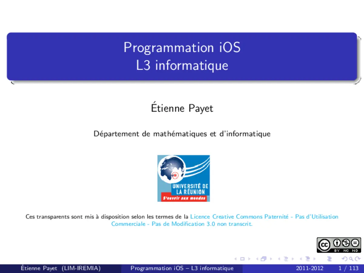 Programmation iOS - Développer des Apps pour iPhone et iPad