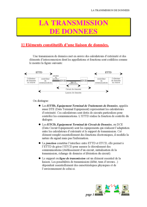 La transmission des données