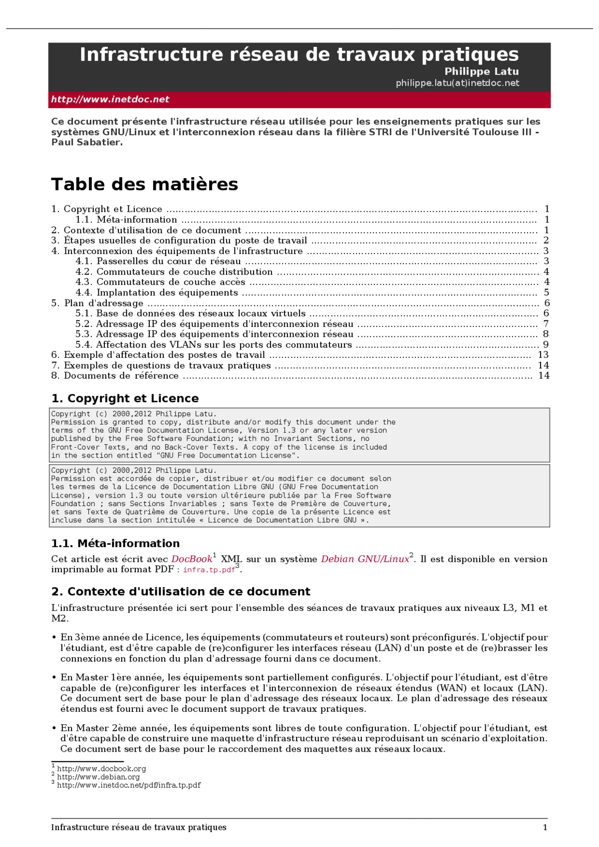Infrastructure Réseau: Bases & Optimisation