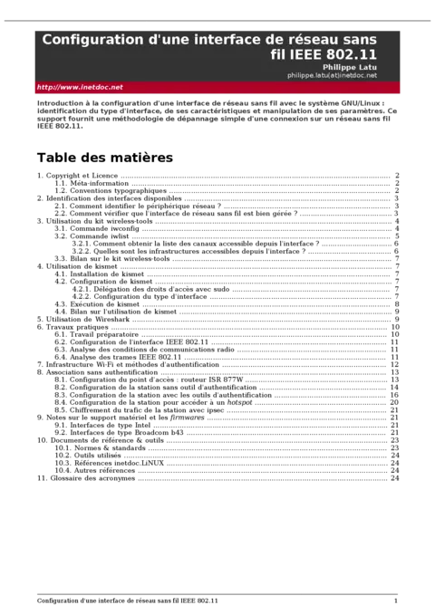 interface réseau sans fil IEEE 802.11