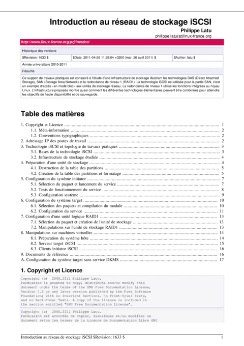 Réseau de stockage iSCSI