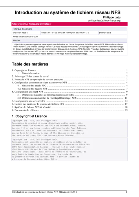 Système de fichiers réseau NFS