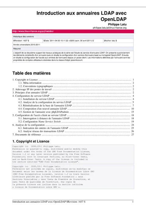 Annuaires LDAP avec OpenLDAP
