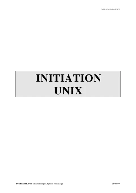 Initiation linux