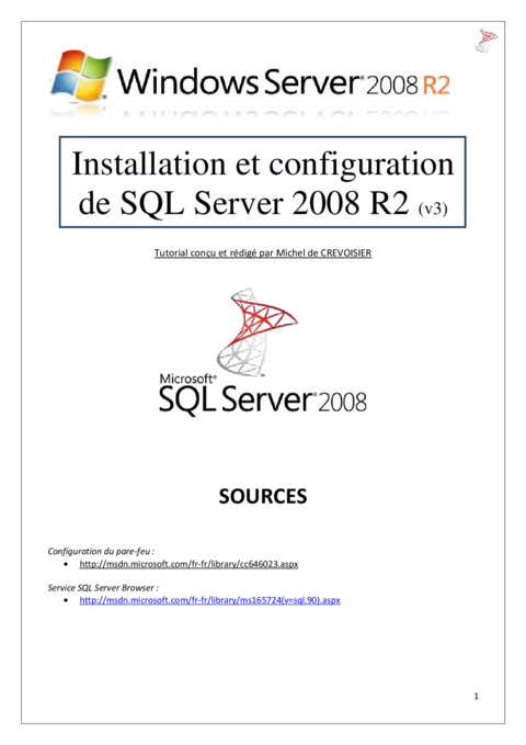 Installation de SQL Server 2008