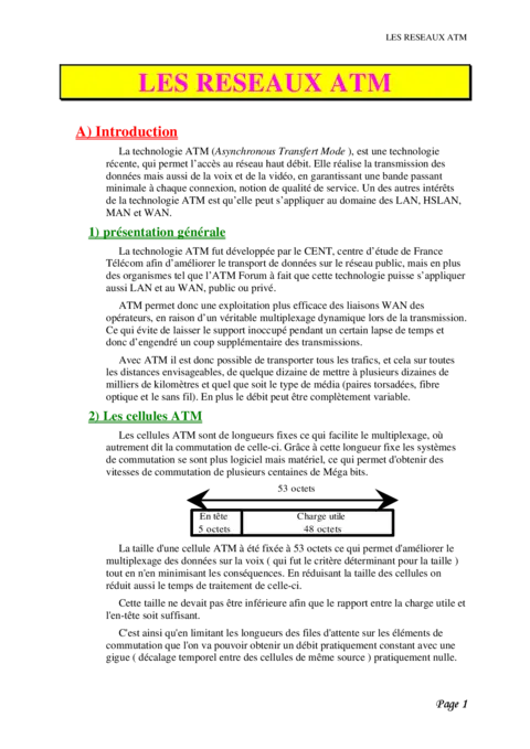 Les réseaux ATM
