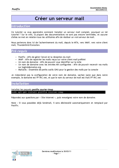 Serveur mail sous Linux