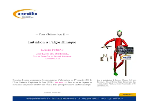 Initiation à l’algorithmique