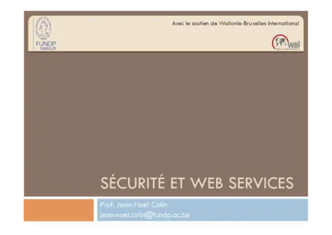 Sécurité et web services