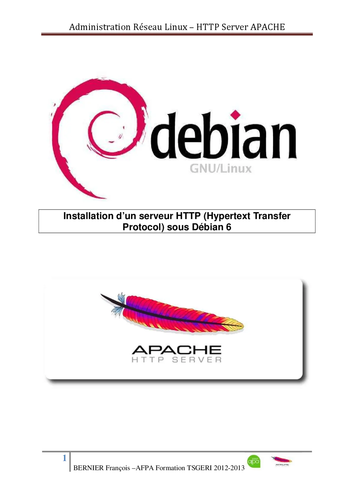 Installation Serveur HTTP - Déploiement sous Debian