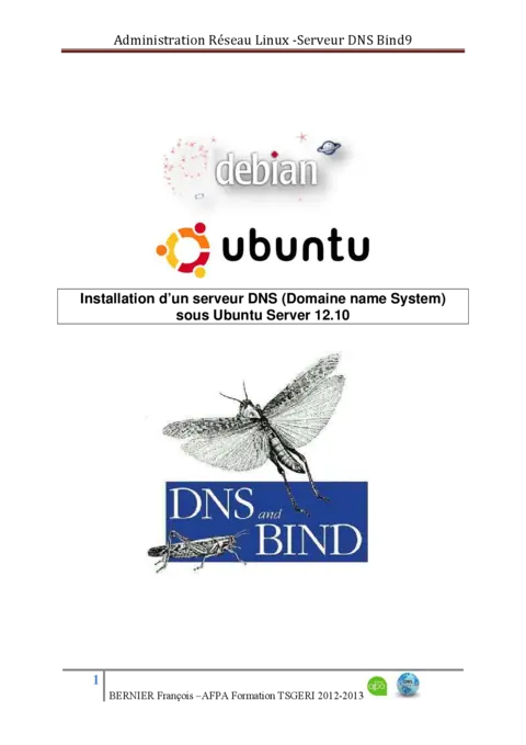 Installation d’un serveur DNS sous Ubuntu