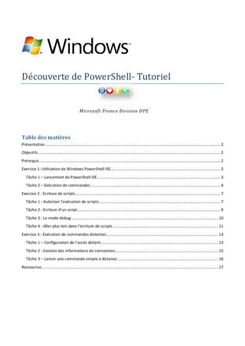 Découverte de PowerShell- Tutoriel