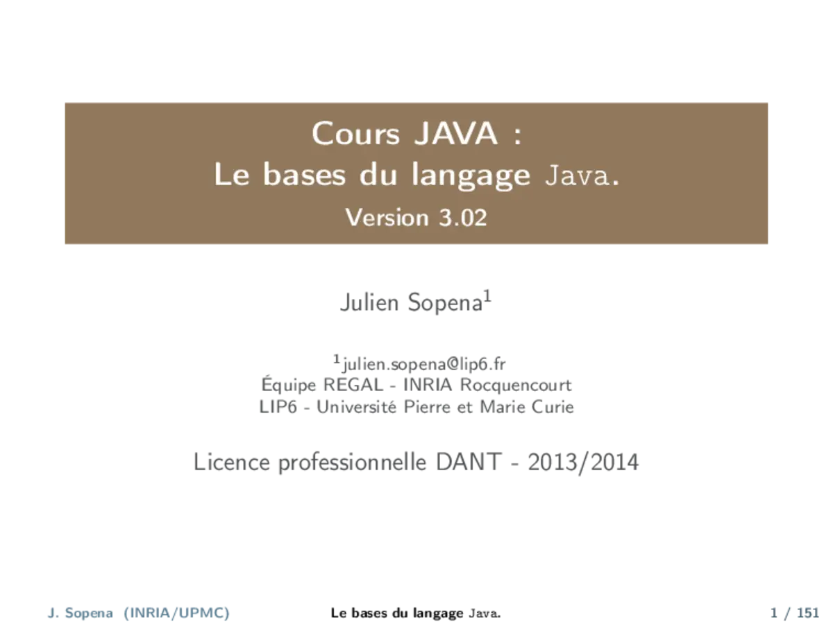 Java: Apprendre les Bases du Langage