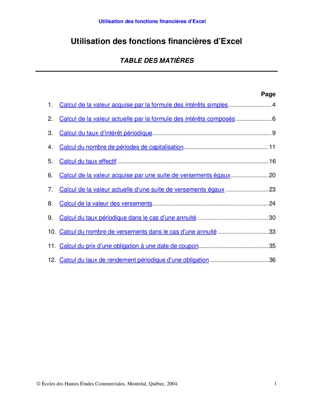 Excel - Maîtriser les fonctions financières