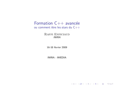 Formation C++ avancée