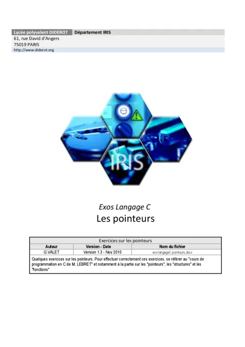 Exercices les pointeurs