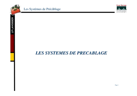 Les systéme de precâblage