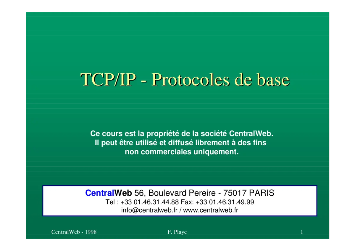 TCP/IP - Comprendre les protocoles de base