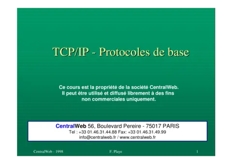 TCP/IP - Protocoles de base