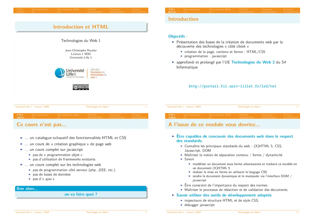 HTML - Introduction aux bases du langage