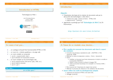 Introduction au HTML