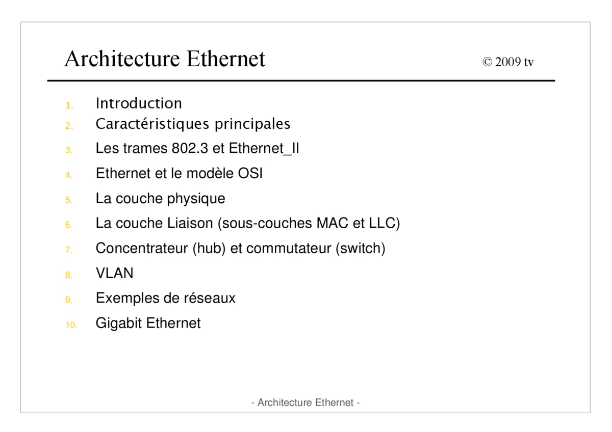 Architecture Ethernet - Comprendre les fondamentaux réseaux