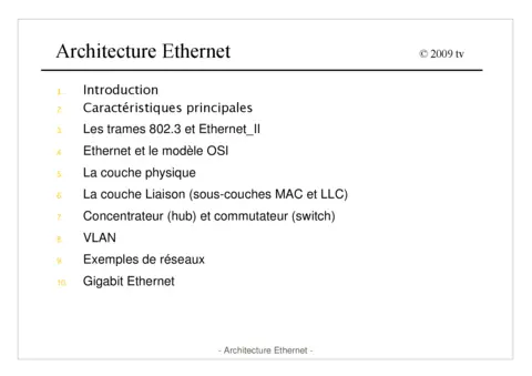 Architecture Ethernet