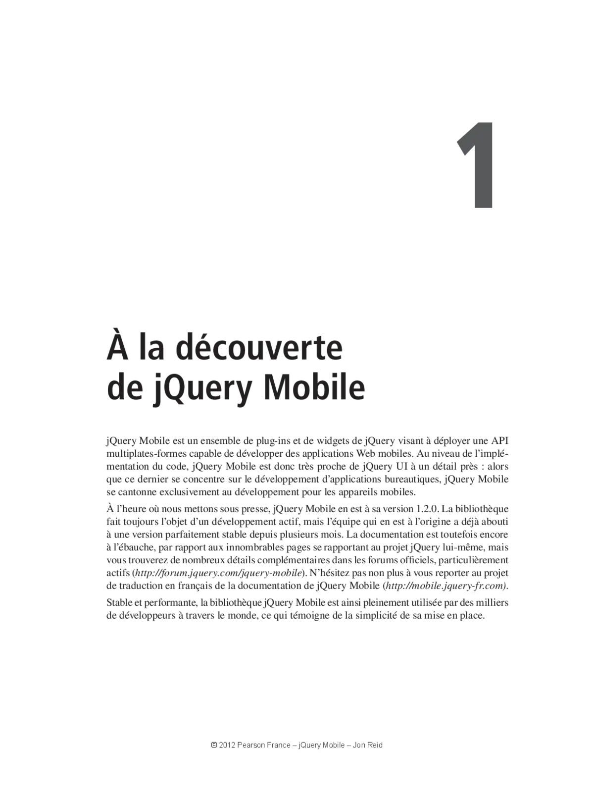 Découvrir jQuery Mobile - Initiation et bases pratiques