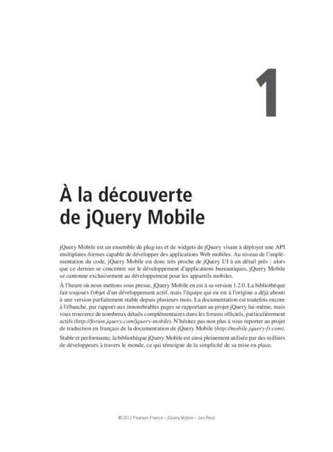 À la découverte de jQuery Mobile